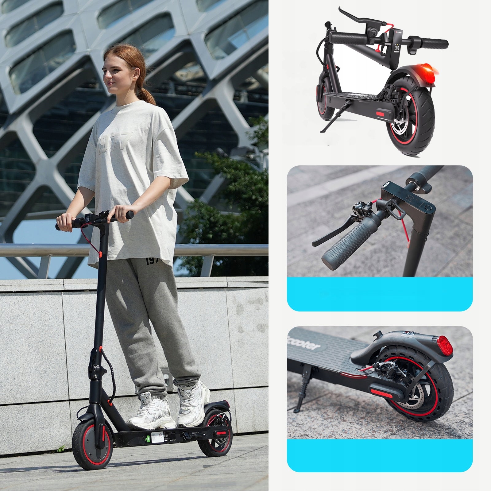 Scooter iScooter i9 36V7.5Ah, 350W, up to 100kg with app Maximum speed 20 km/h