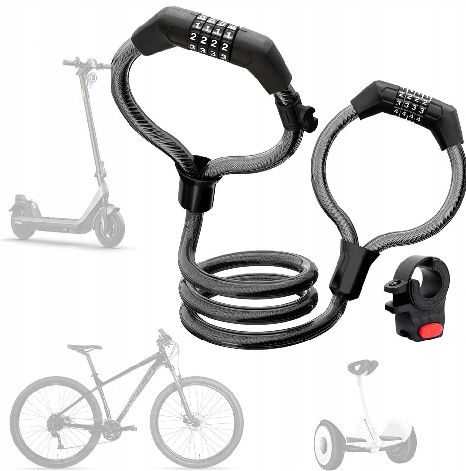 Scooter shackle clasp for cipher code steel lock 105cm 12mm
