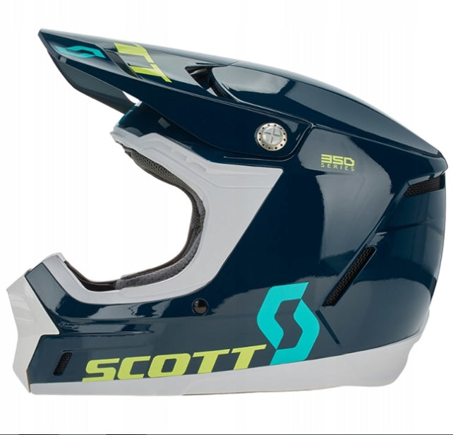 Scott Motorcycle Helmet 350 Evo Track Ece Blue-White (Size:M) EAN (GTIN) 7613368652649