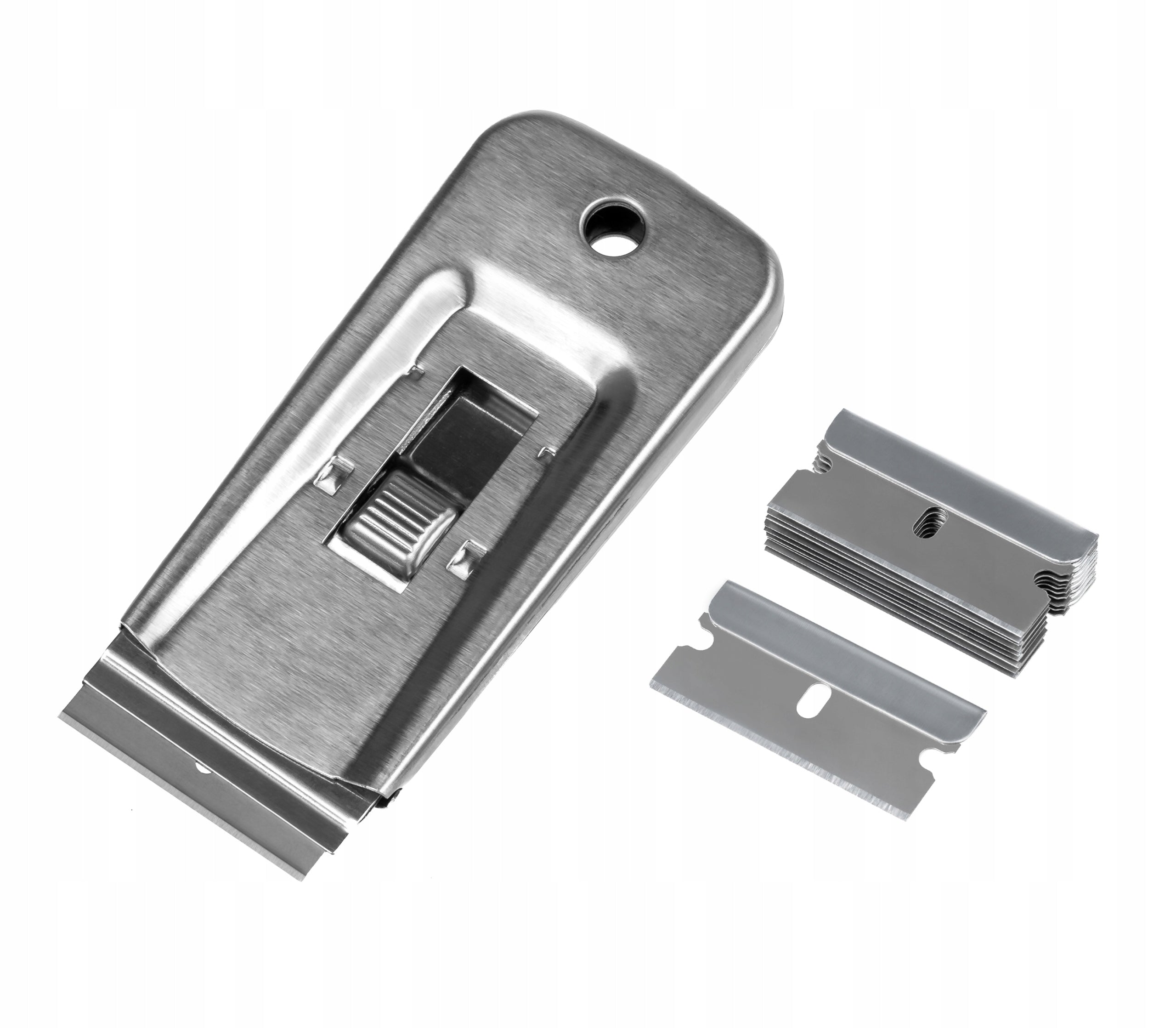 Scraper Steel for Glass and Plate with Retractable Blade +10 pcs Blades