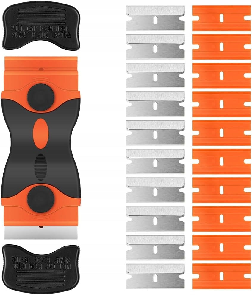 Scraper for ceramic and induction glass plates + 20 spare blades