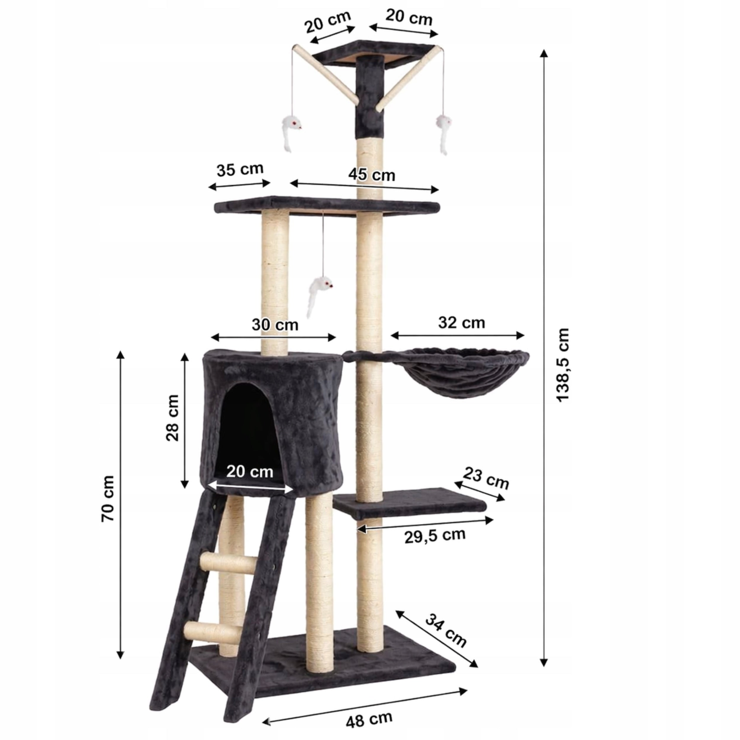 Scratcher Cat Booth Fishing Rod High Tree Bed Toy Freebie MT05 Kind tall scratching post bed scratching post scratching tower