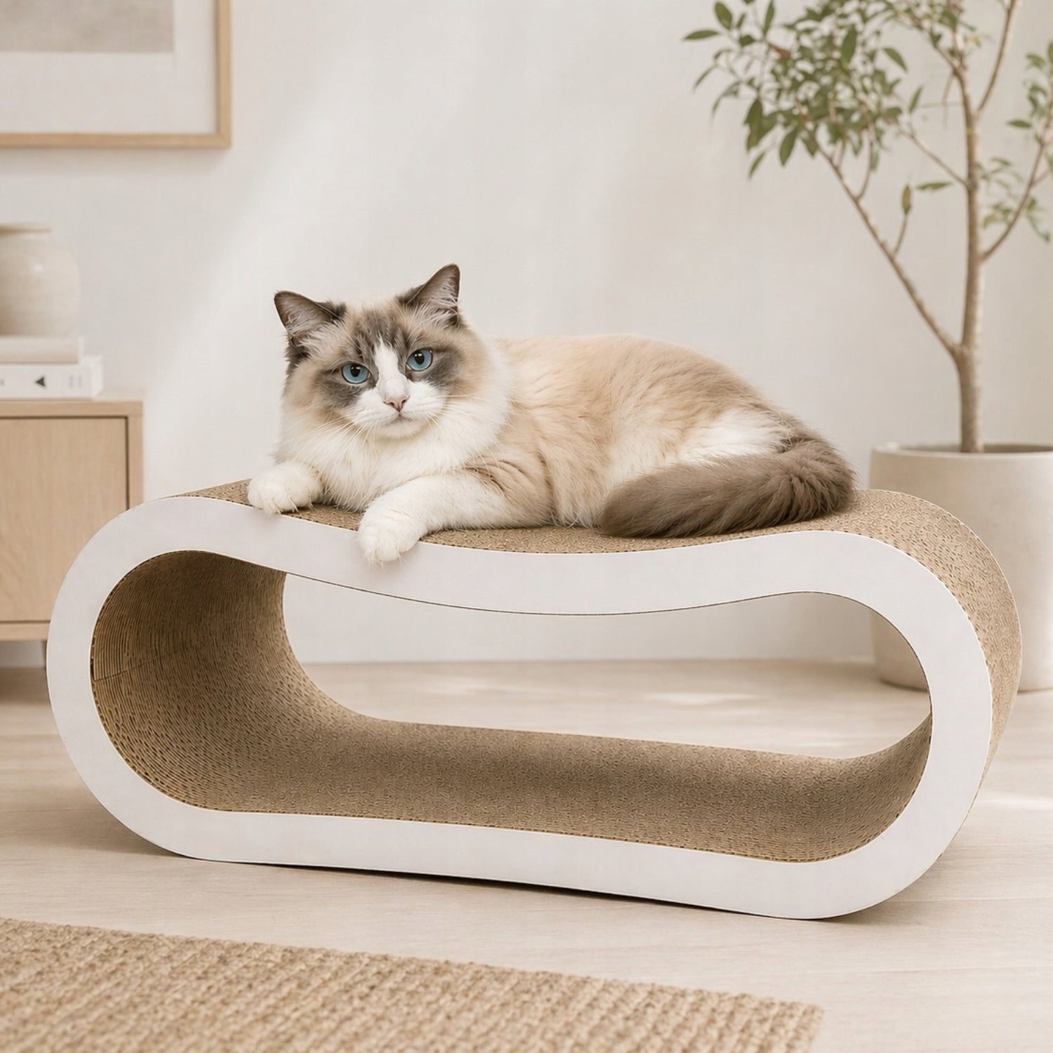 Scratcher Deckchair Eight for Cat Cardboard Premium Bed 77x30x30cm EKO Height (cm) up to 60 cm