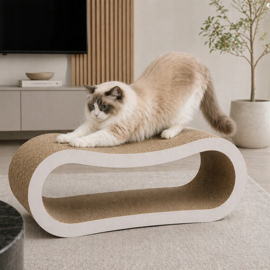 Scratcher Deckchair Eight for Cat Cardboard Premium Bed 77x30x30cm EKO Manufacturer code DK77x30x30