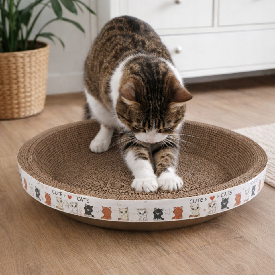 Scratcher cardboard round bed LARGE 51 CM Kind small scratching post