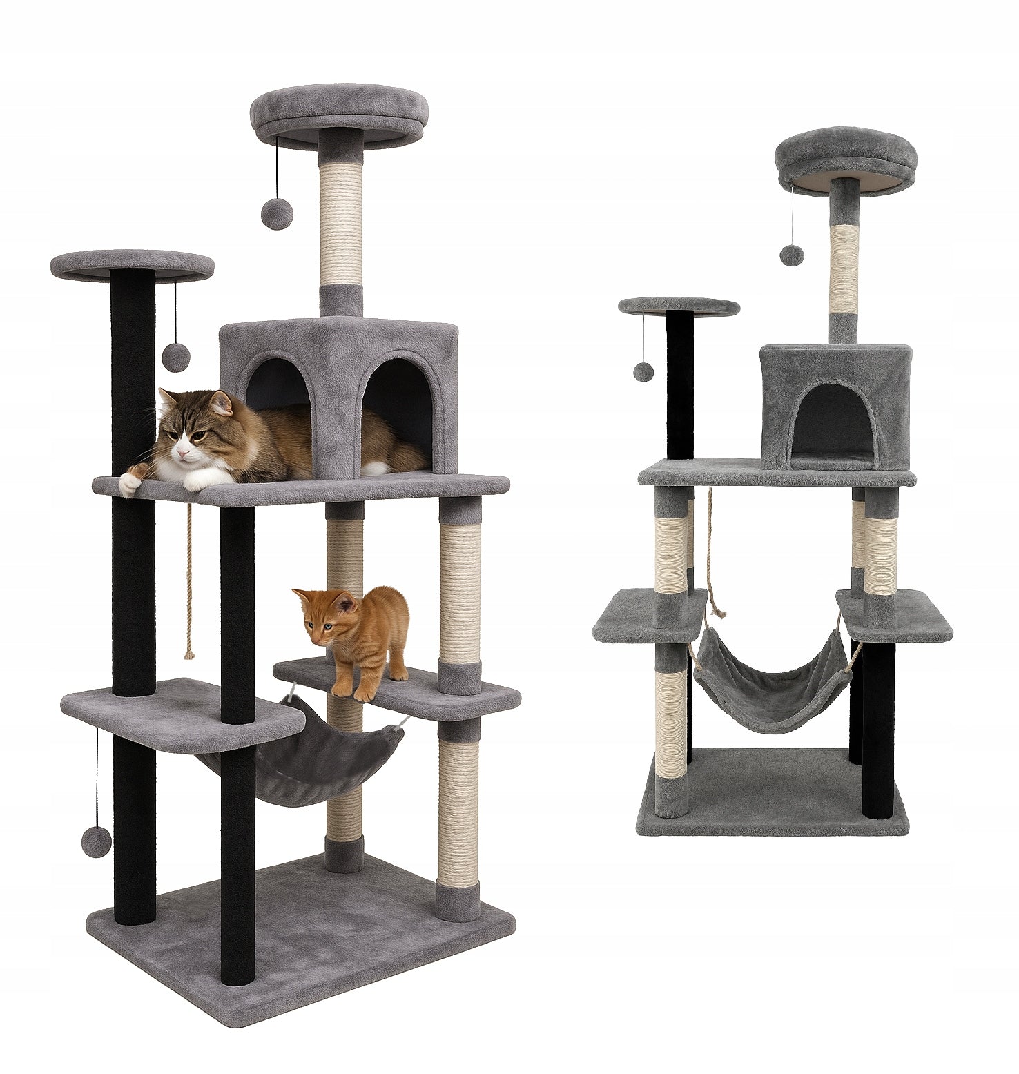 Scratcher cat booth 180 cm | Bed, Cottage, Hammock, XXL posts (F031)