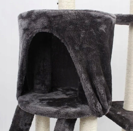 Scratcher cat booth tree bed Cottage posts 138cm 6 levels (F014) Kind outdoor cat house