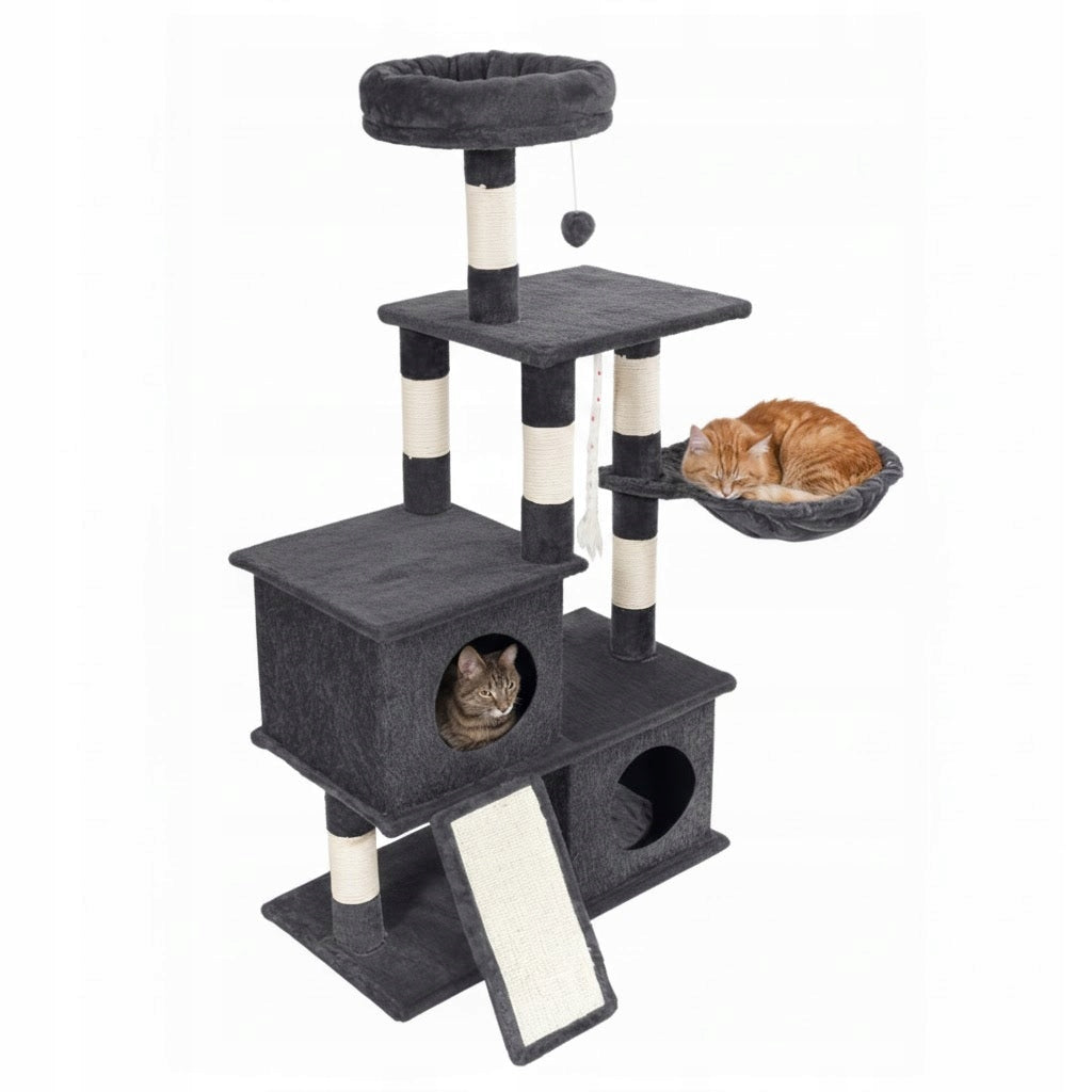 Scratcher cat booth tree bed cottage posts 115cm 5 levels (F200)