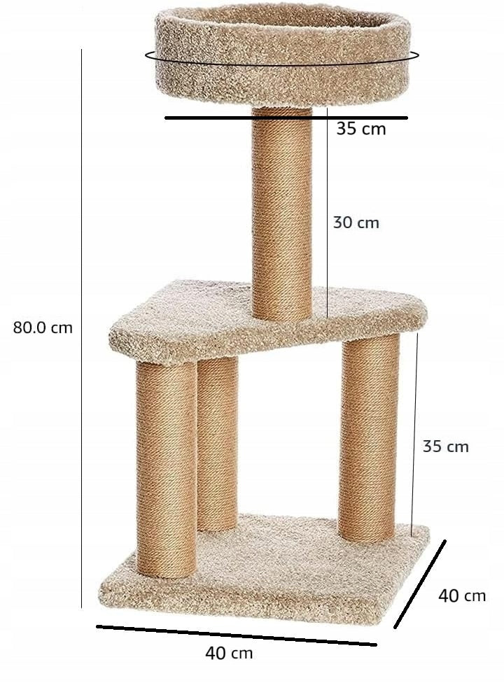 Scratcher for BIG cat AMAZON Basic CAT TREE 80 x40 x 40 cm SOLID large Trade name Amazon Basics MEDIUM