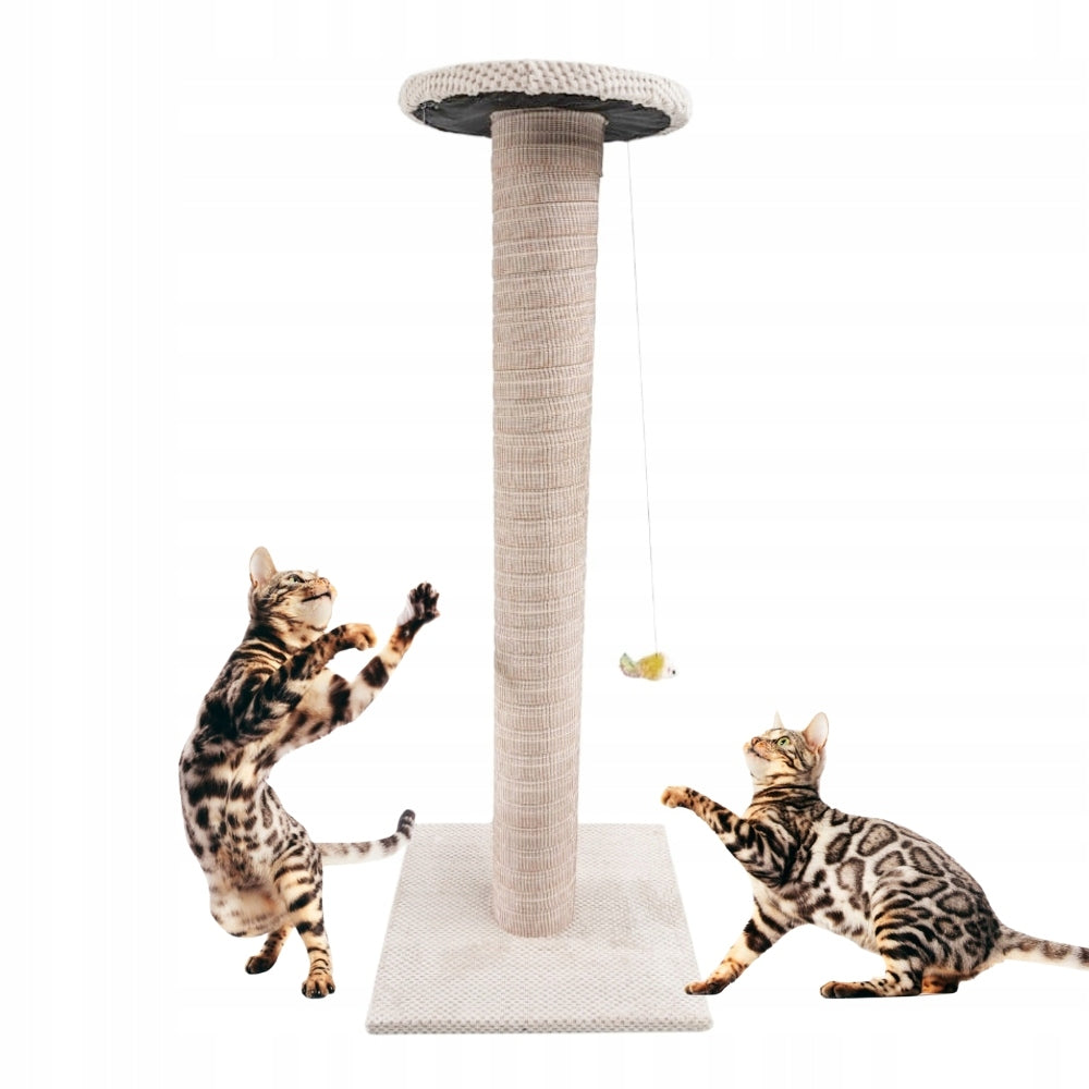 Scratcher for Cat Makspol nr.22 MAX Post + mouse 1m ! Beige