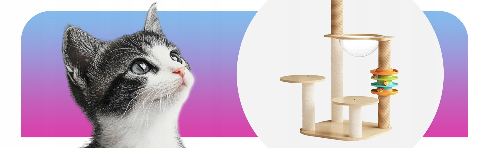 Scratcher for Cat tower bed cottage 5 levels bed 89cm for scratching Color beige