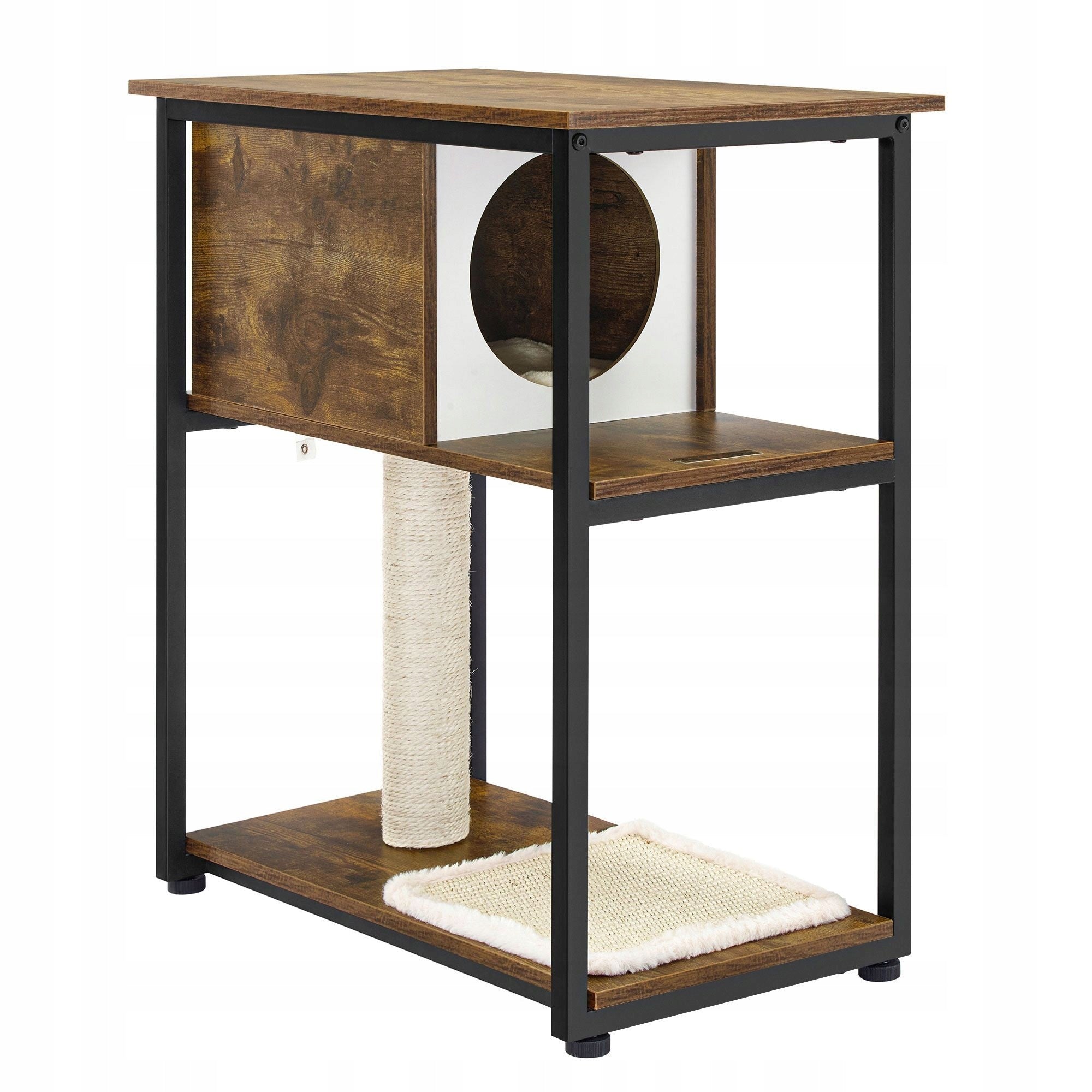 Scratcher with booth Bed Side table Rustic brown Vintage 59x36x67 cm