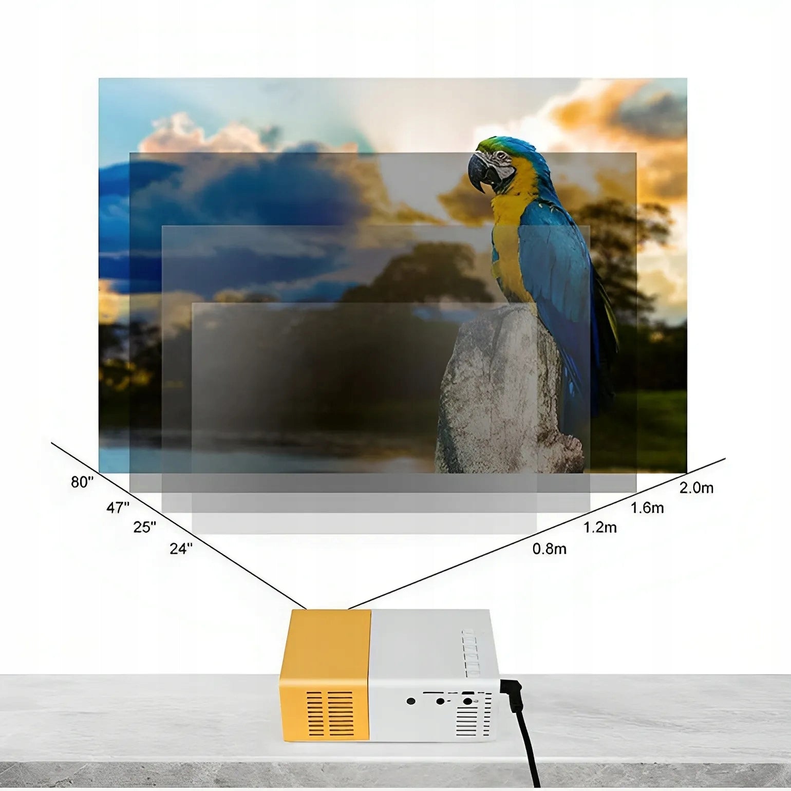 Screen Projector LCD Portable High-Definition Projector HD Stereo Sound EAN (GTIN) 8581684809797