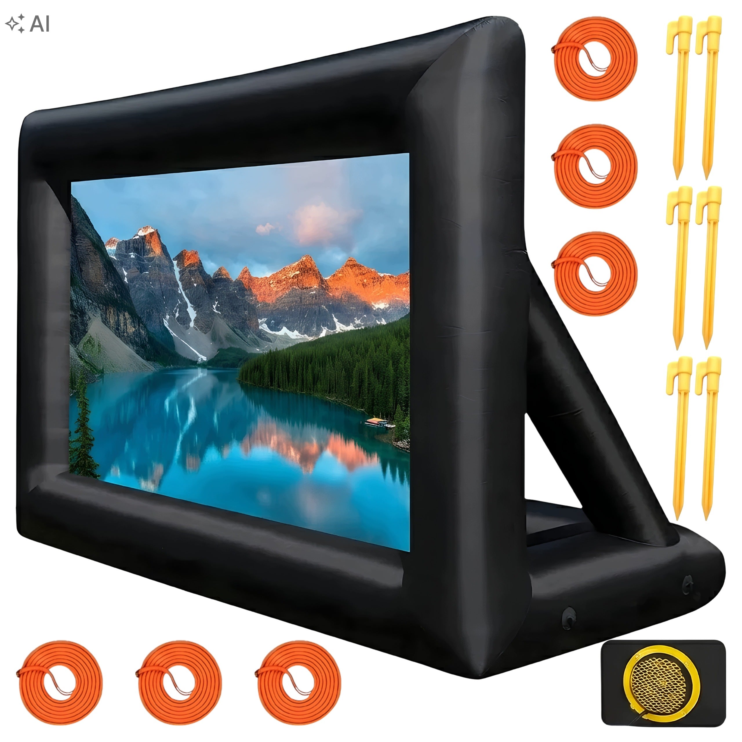 Screen for Projector Inflatable Garden Outdoor Portable Large