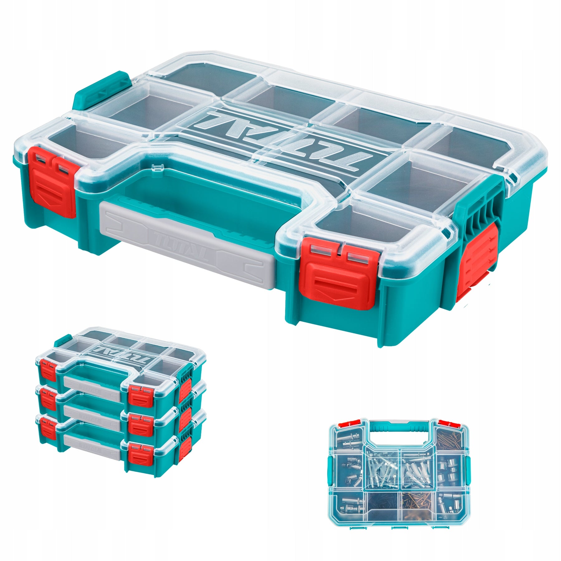Screw Organizer Screw Container Box Carrying Box 10 Compartments