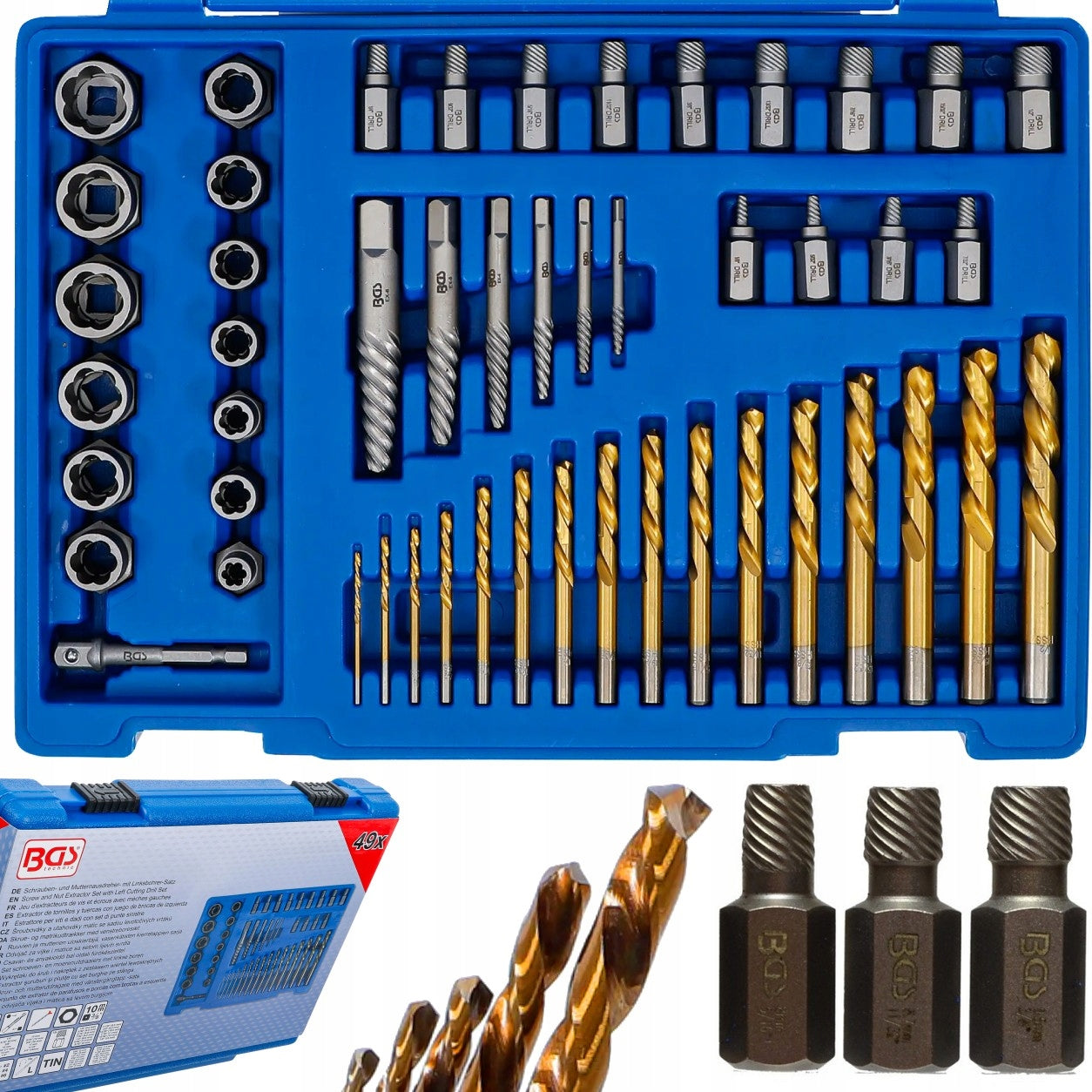 Screw Removal Kit Nut Screwdrivers 49pcs Drill Bit