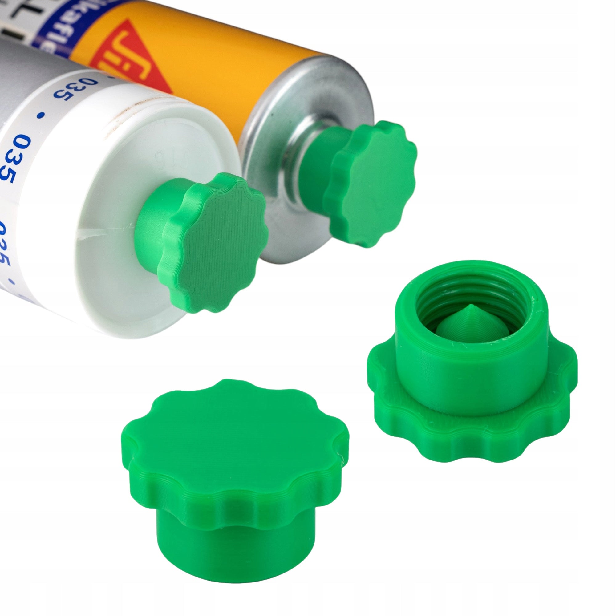Screw cap, nut, plug for silicone, acrylic