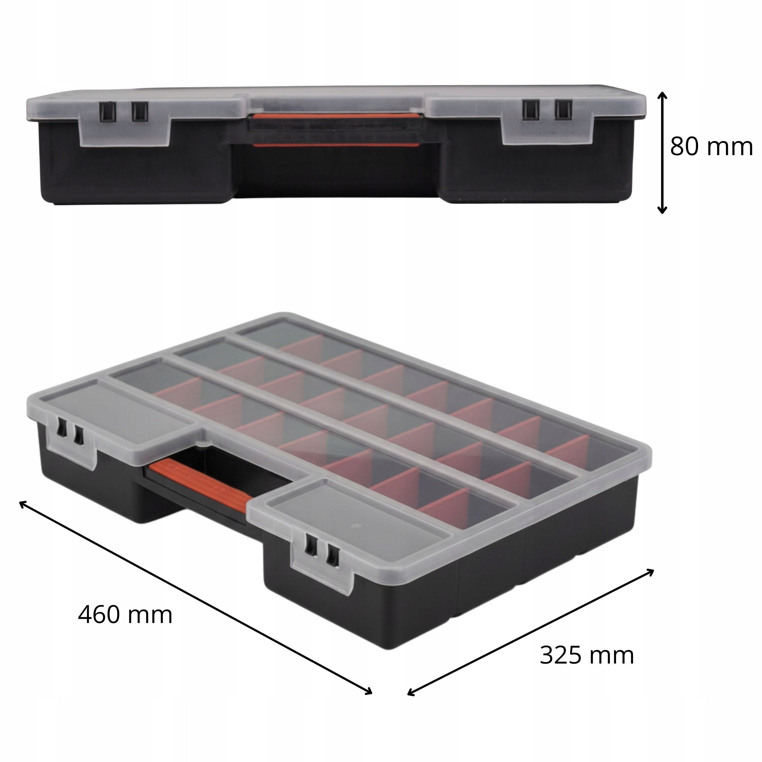 Screw organizer, tool box, container 26 compartments Suitcase Number of containers in the set 1