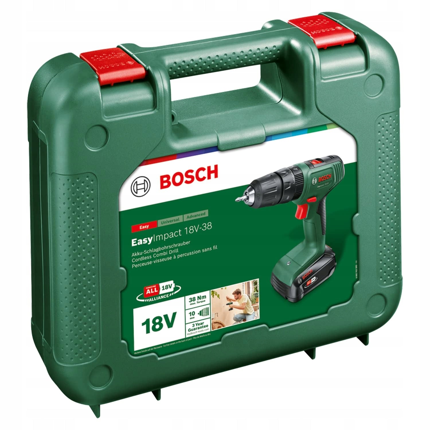 Screwdriver Bosch battery power 18 V +charger+battery 2ah+case Series EasyImpact
