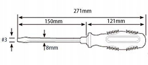 Screwdriver PH3 150mm Go-Through design, SD-7222B Brand Proskit