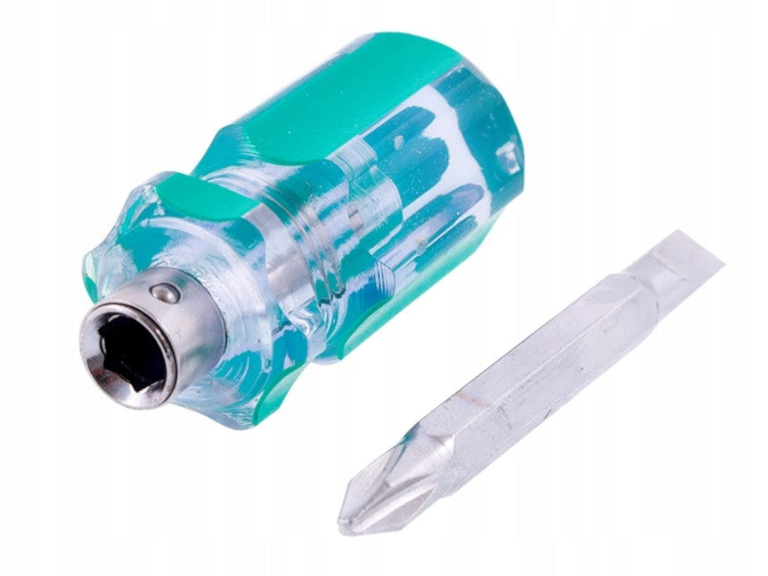 Screwdriver double-sided short, flat + Phillips magnetic tips 2pcs Manufacturer code DB002528