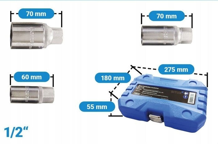 Screwdriver set for pins and bolts 9-16mm 1/2" 11 elements Packaging status original