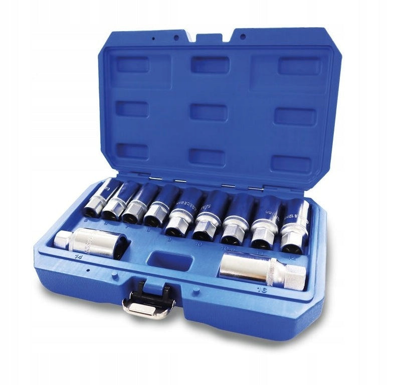 Screwdriver set for pins and bolts 9-16mm 1/2" 11 elements