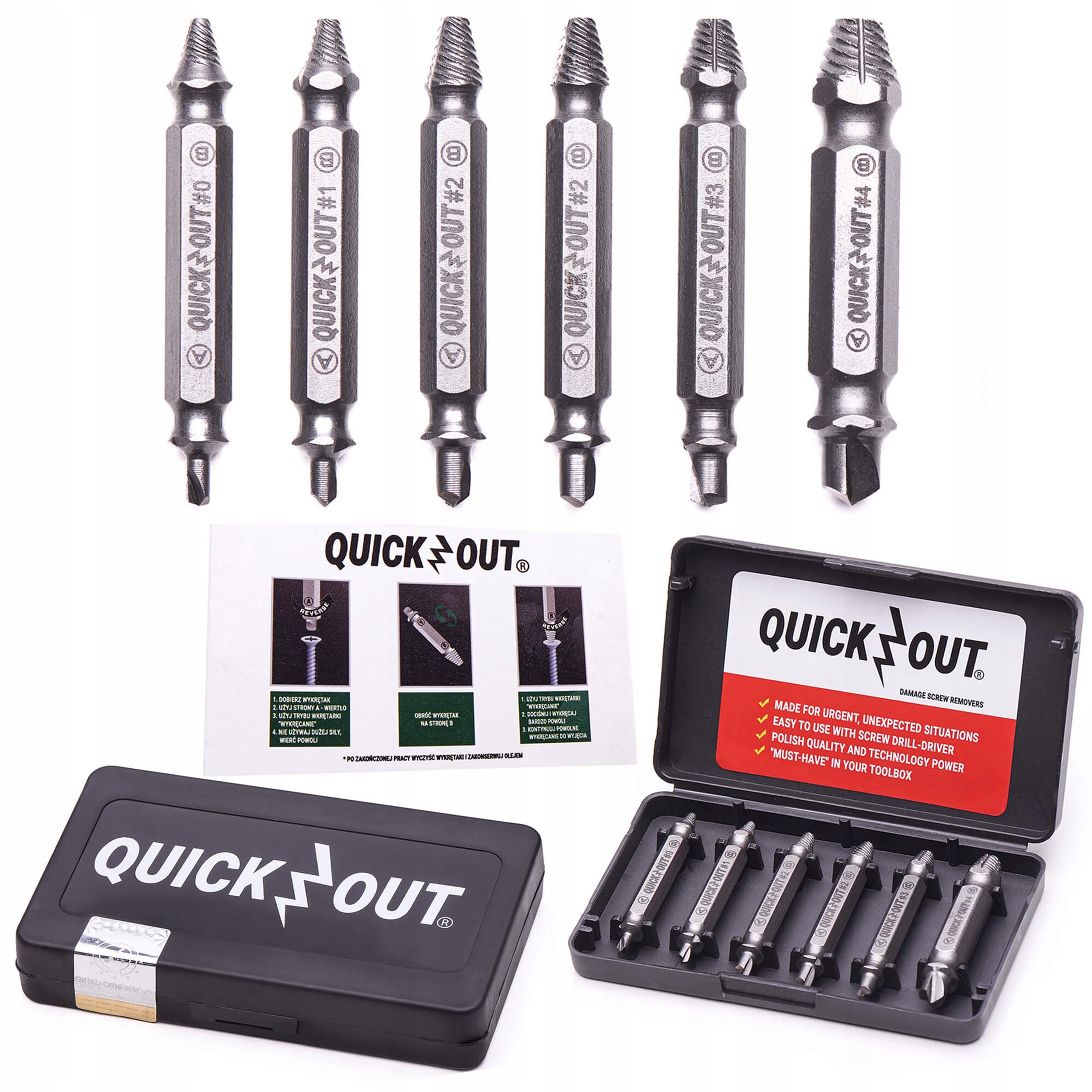 Screwdrivers for Broken Screws 6 pcs Set