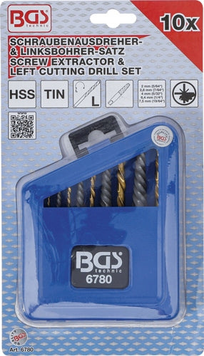 Screwdrivers for broken pins 2-7,5mm 10 pcs. BGS EAN (GTIN) 4026947067803