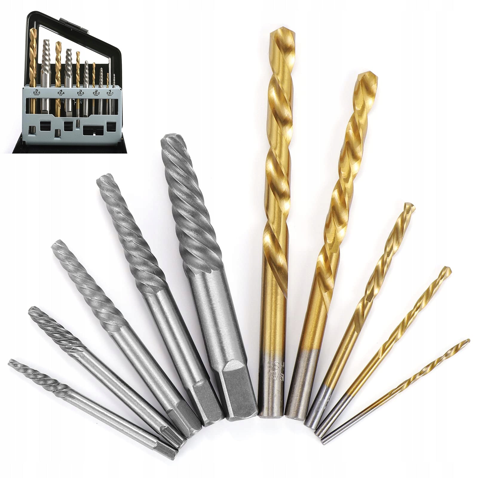 Screwdrivers for broken pins 2-7,5mm 10 pcs
