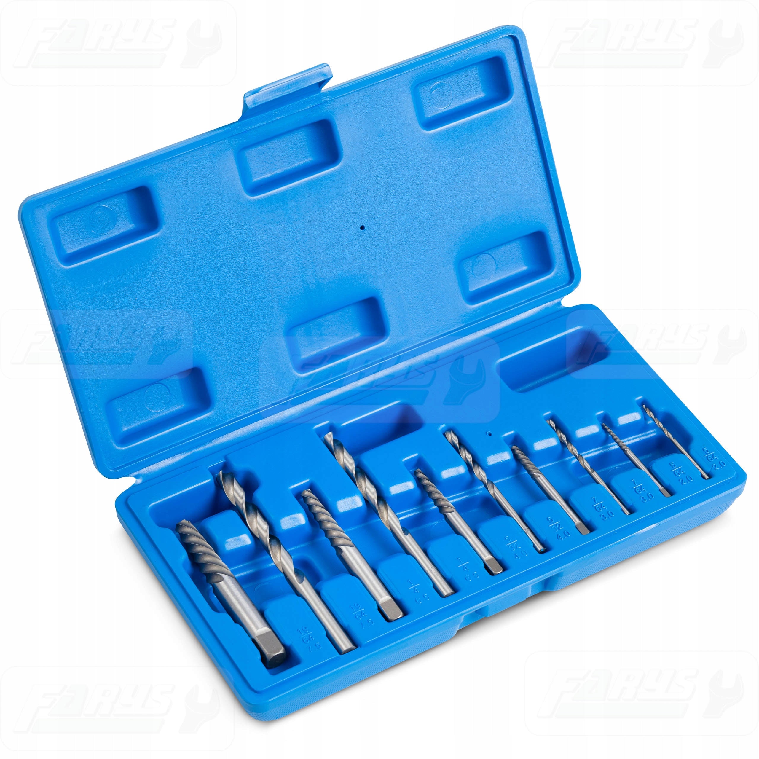 Screwdrivers for broken screws with pilot drills, set of 10 pcs. EAN (GTIN) 5907781839032