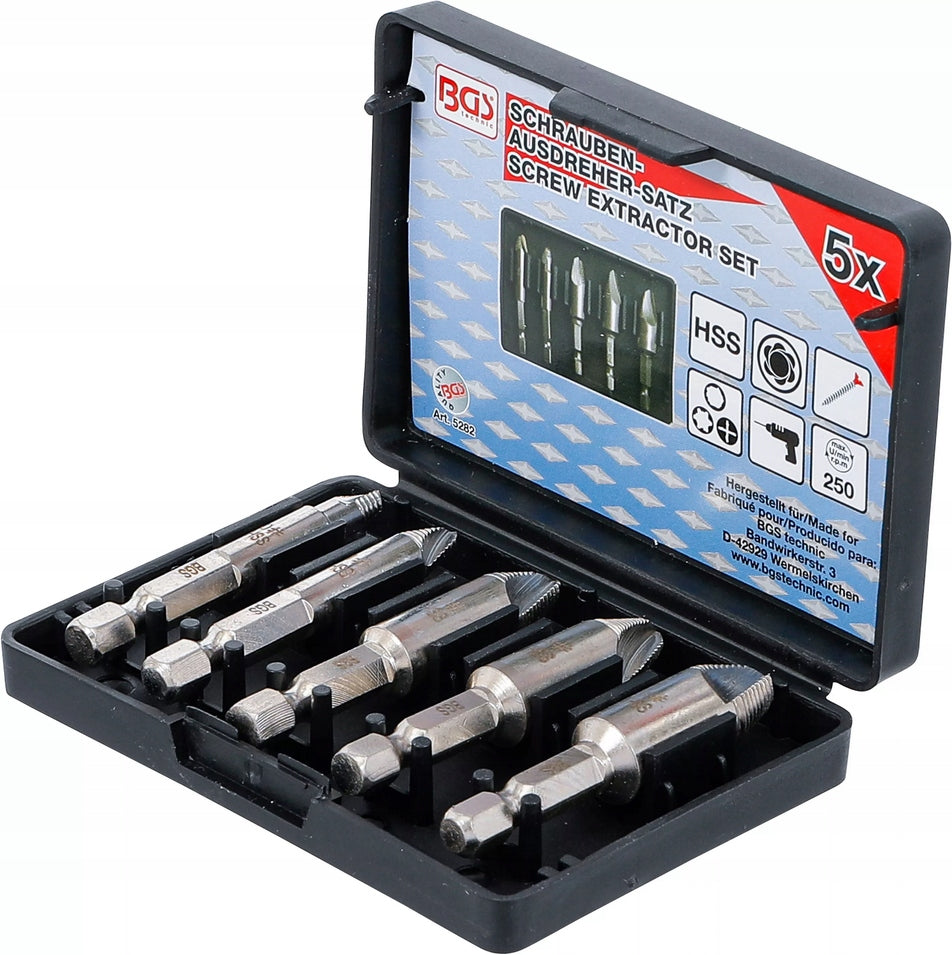 Screwdrivers for damaged screw heads 6-14mm 5 pcs BGS-Germany Brand no brand