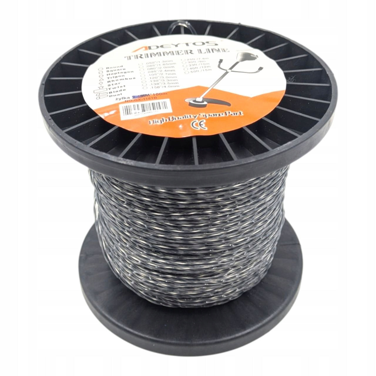 Scythe Fishing Line 2,7mm 100m Twisted Twist Silver-Black Quiet Strong Brand DaoLong