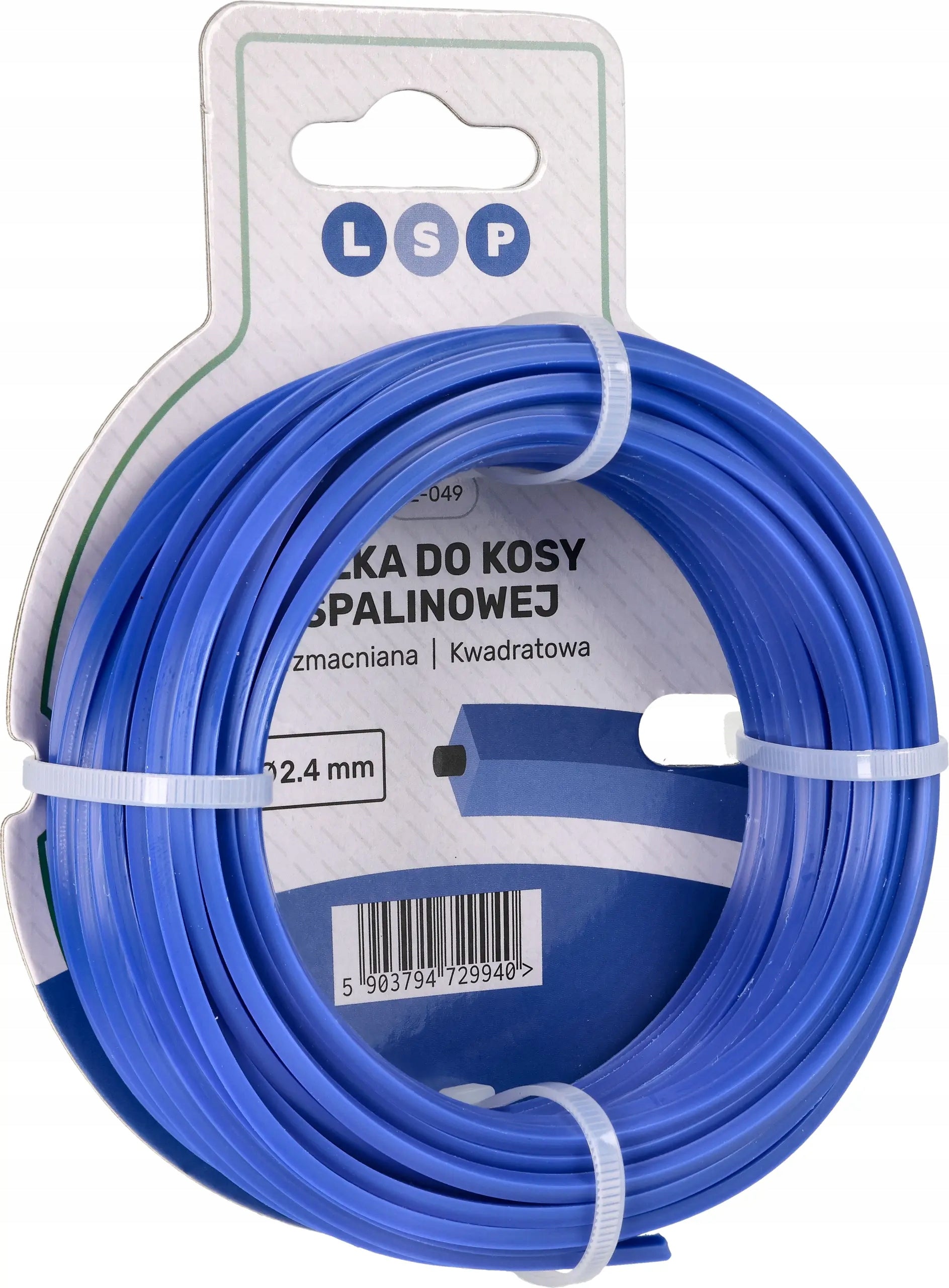 Scythe Fishing Line Cutting 15m 2.4mm Square Reinforced Core Reinforced Lawn Mower Type trimmer line