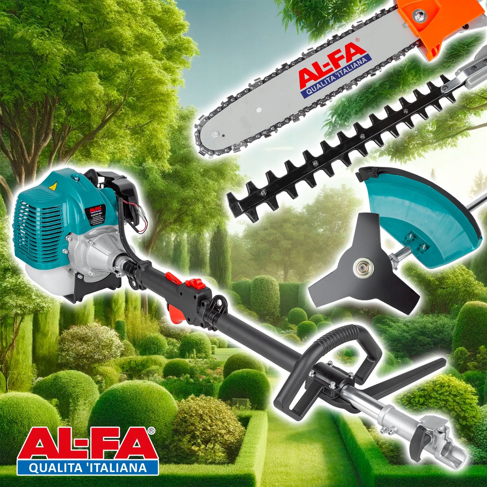 Scythe combustion trimmer ALFA 5,2HP mower MEGA set ALBC52 4W1 Manufacturer code 2582