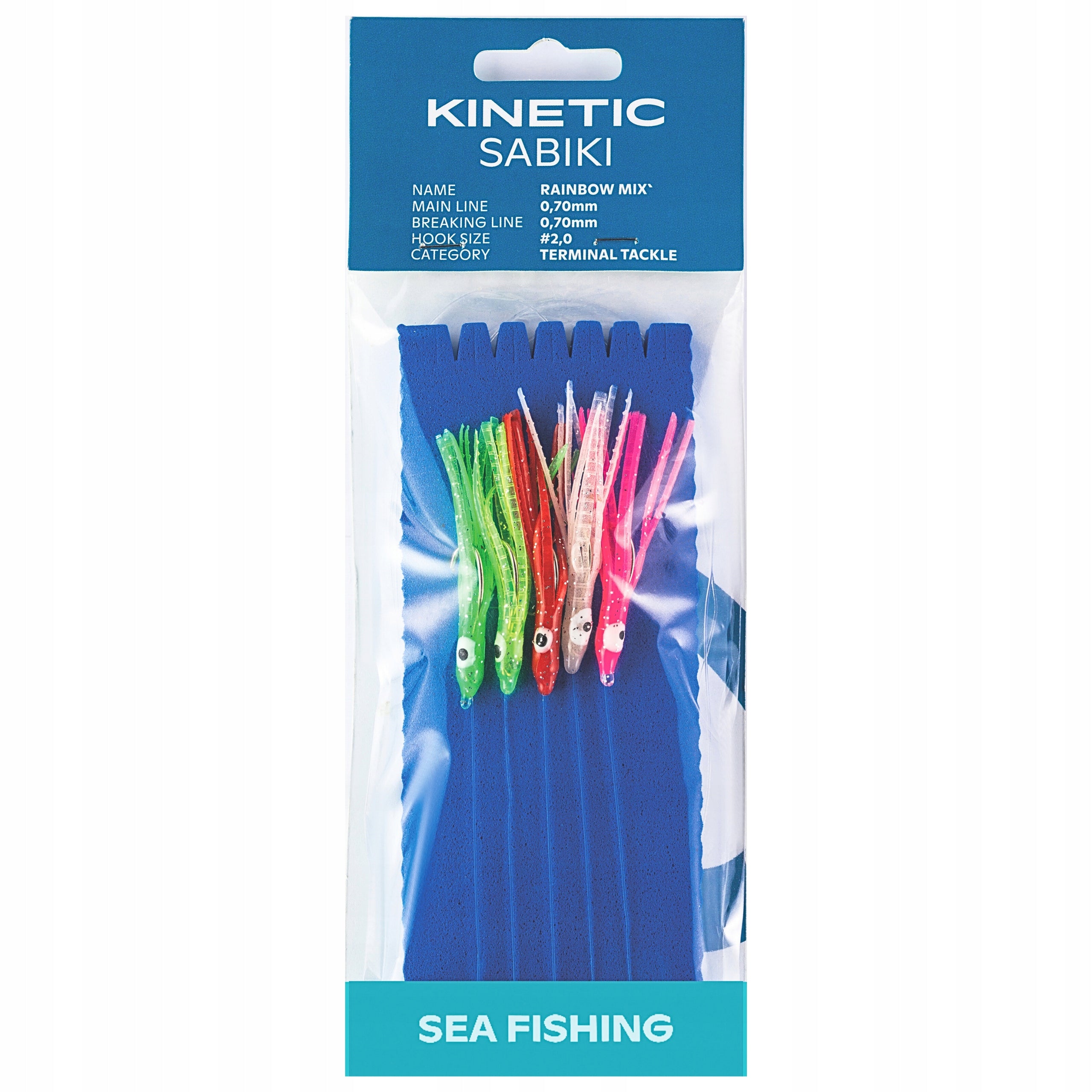 Sea Tag for Cod Mackerel Norway 2/0 Lures Rubber Set MIX Brand Kinetic