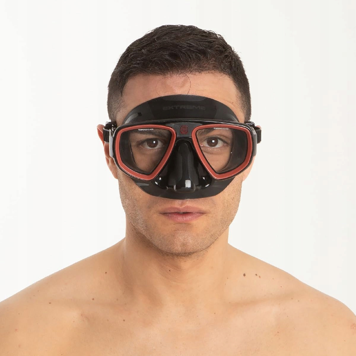 Seac Extreme 50 diving mask black-red, silicone, Color black