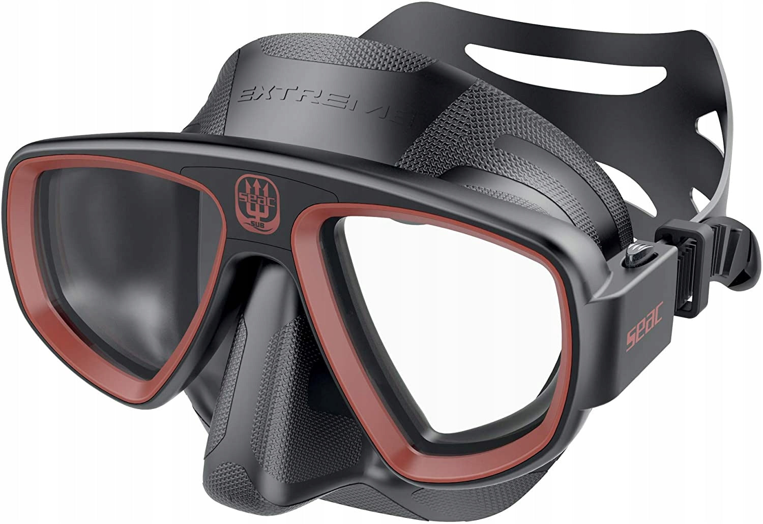 Seac Extreme 50 diving mask black-red, silicone, Gender unisex product