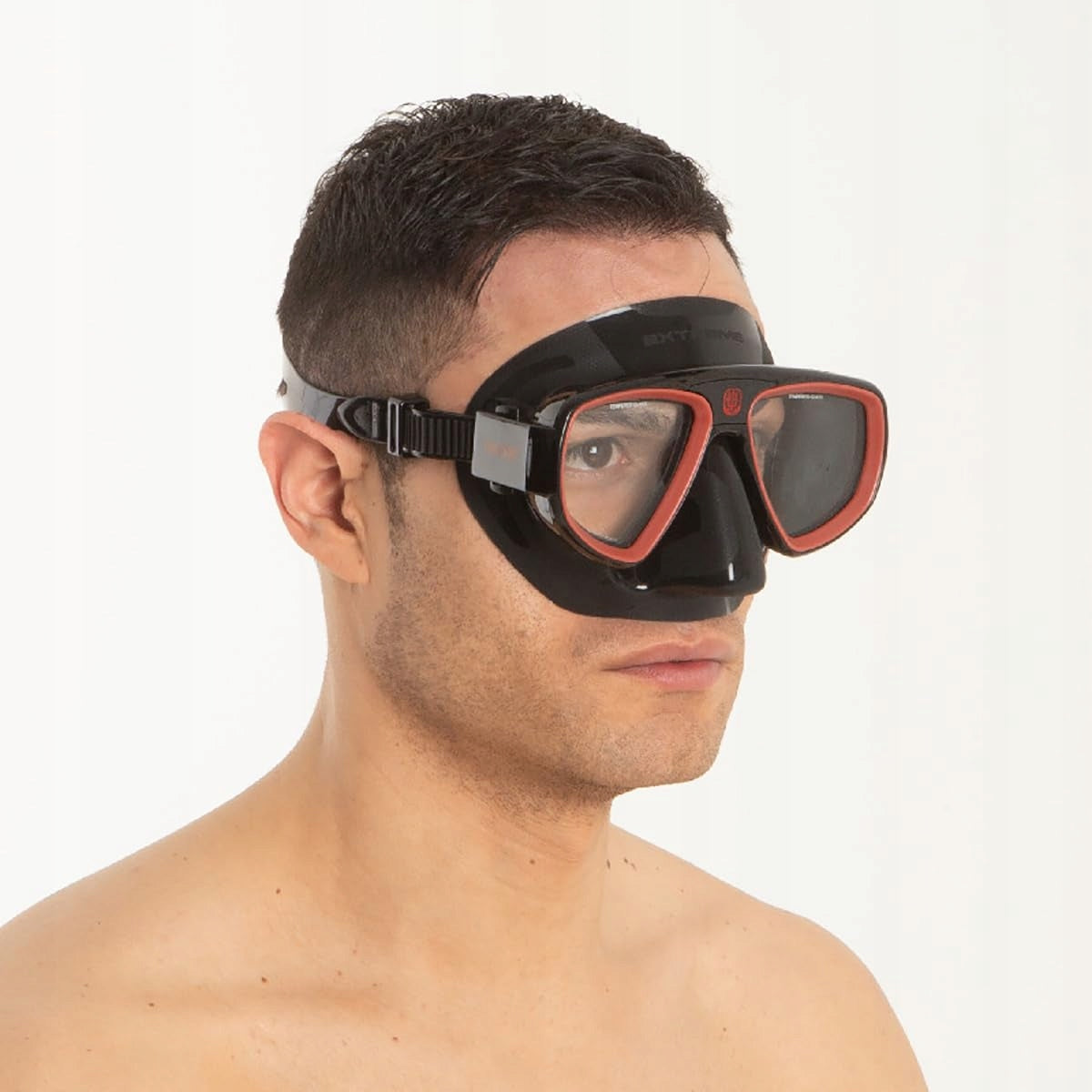 Seac Extreme 50 diving mask black-red, silicone, Kind glasses