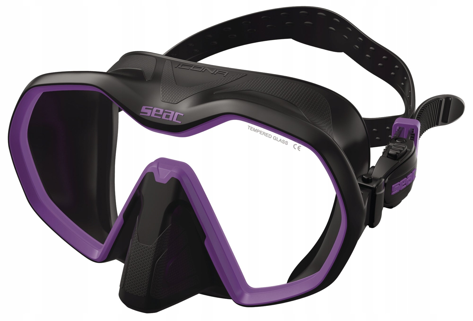 Seac Seac Icona diving frameless mask black/purple silicone Color black