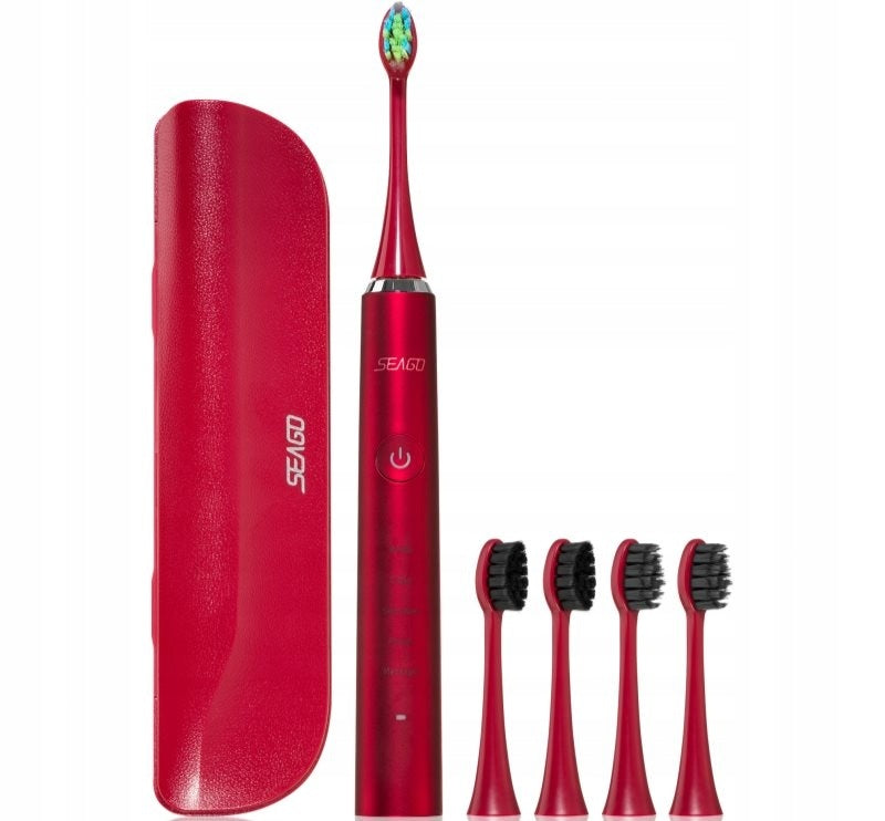 Seago Sonic Toothbrush SG-972 S5 Electric Toothbrush Red 1 Pack