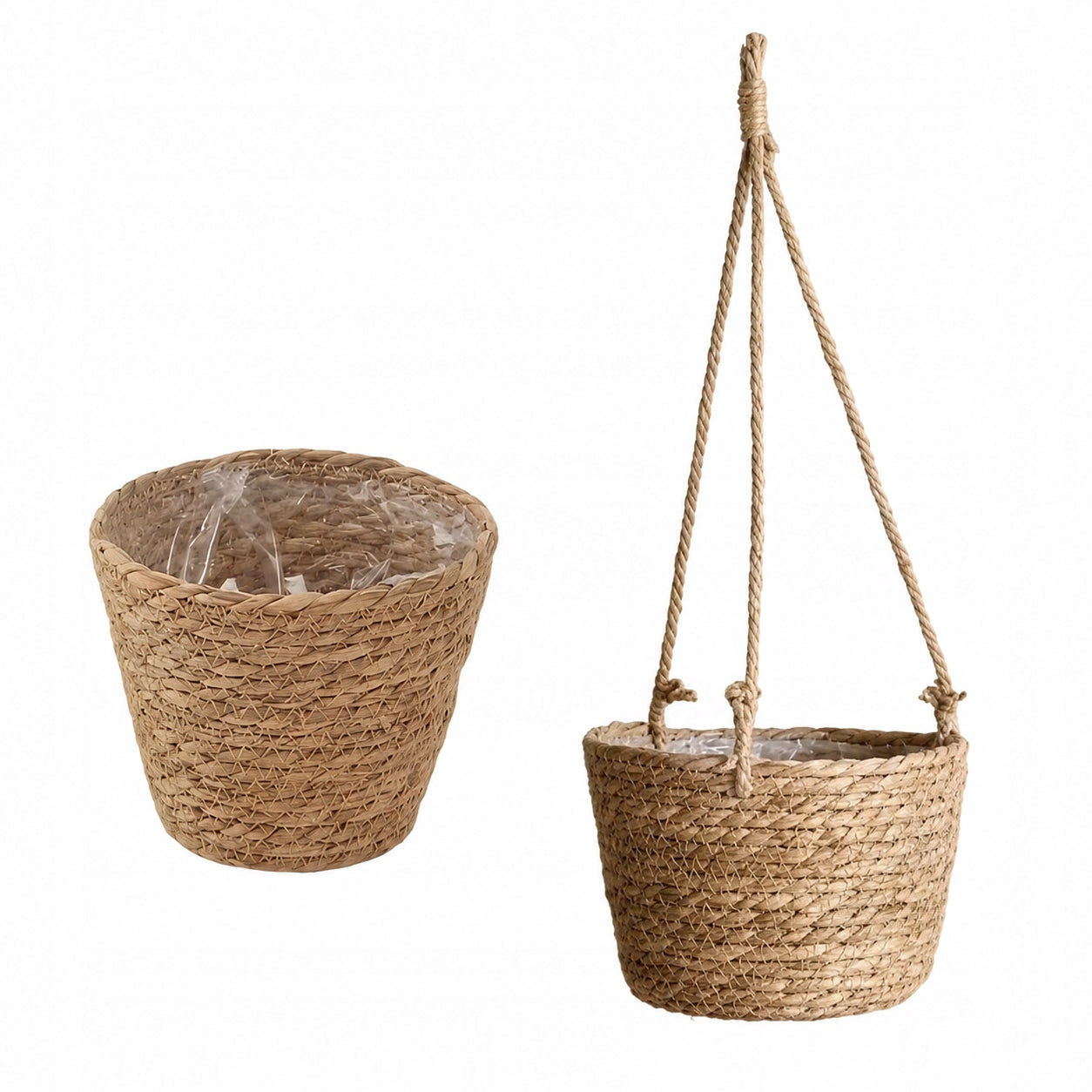 Seagrass Hanging Pot 1 Pcs Cover Basket Balcony Terrace Boho