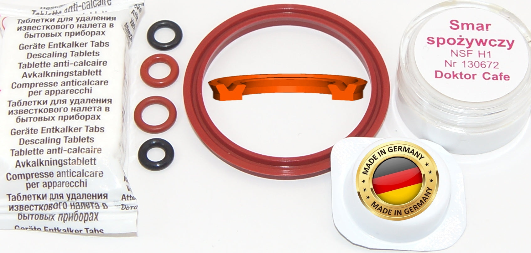 Seal kit Siemens EQ5 EQ6 EQ7 EQ8 Bosch Vero Cafe + grease 2 tablets