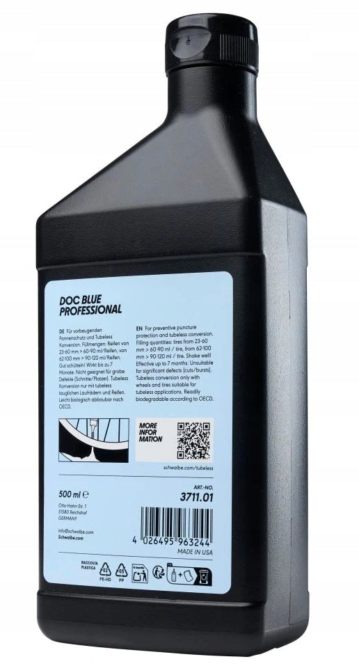 Sealant SCHWALBE DOC BLUE 500ML + bottle + key Manufacturer code 302606