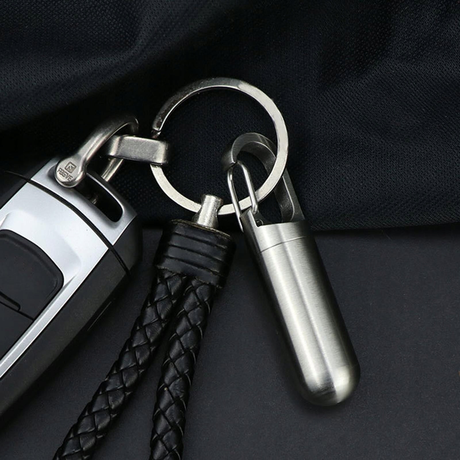 Sealed Pill Box Mini Pill Dispenser Keychain Waterproof Tablet Container XS Product height 2 cm