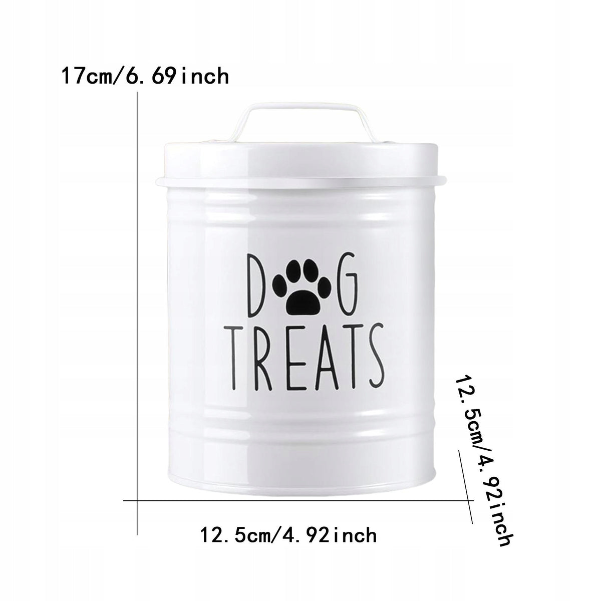 Sealed Storage Container Dog Treat Container Pet Food Box Dog Cookie white Manufacturer code 02664085298