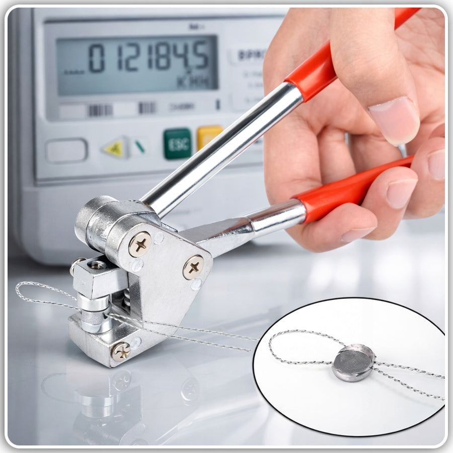 Sealing machine crimper pliers + lead seals round 20 pcs. set Packaging status original