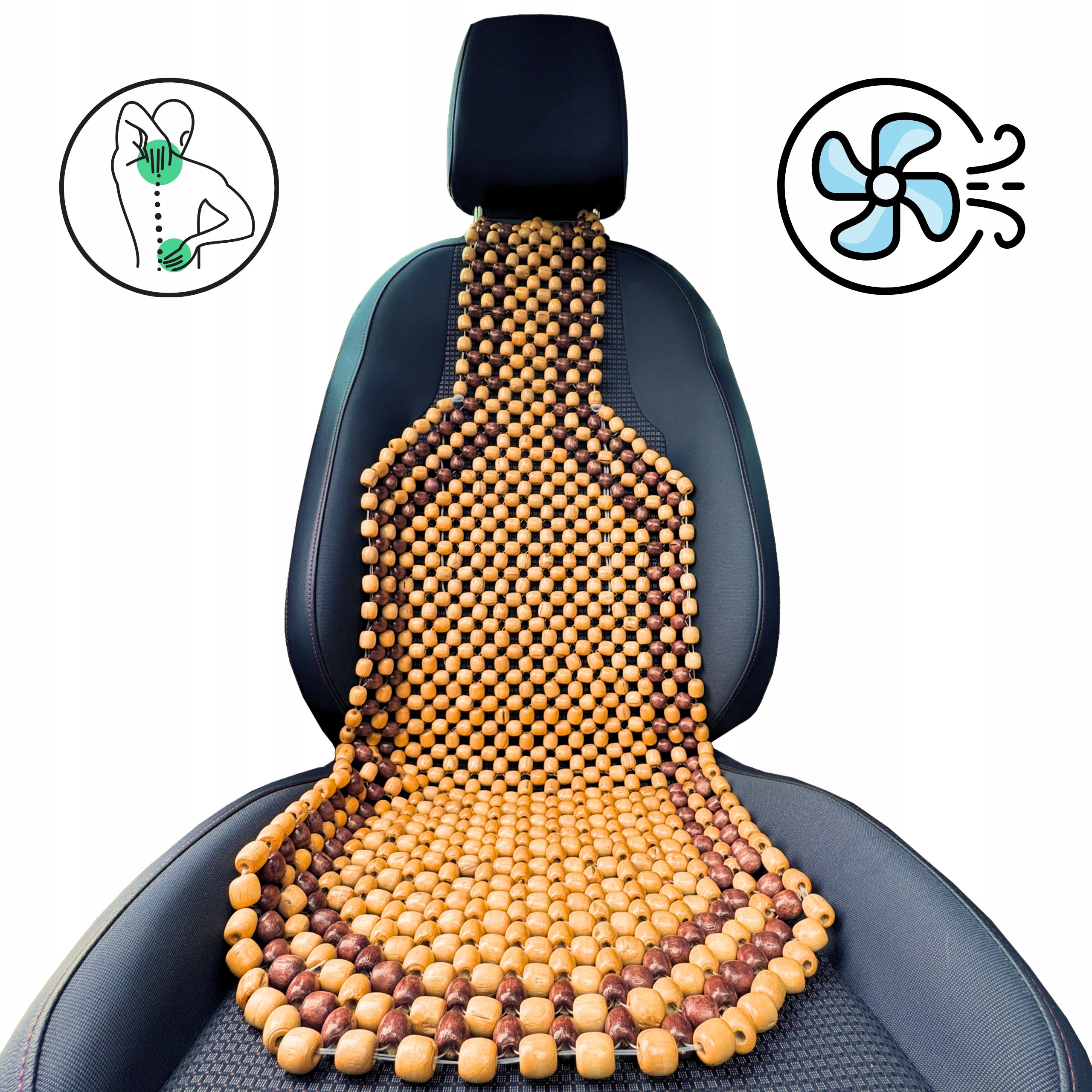 Seat Cover Protective Mat for Car Seats Beads Beige Manufacturer code 42914