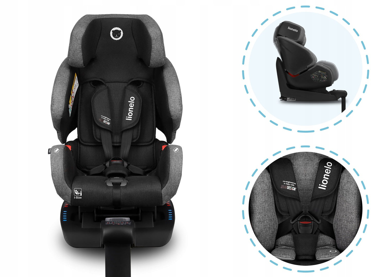 Seat Lionelo Lukas I-Size 0-18kg Carbon Brand Lionelo