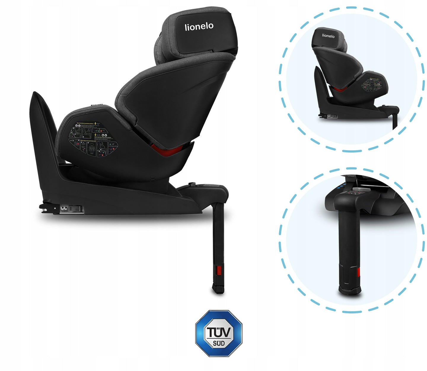 Seat Lionelo Lukas I-Size 0-18kg Carbon